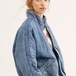 Free People Quilted Dolman Jacket Small